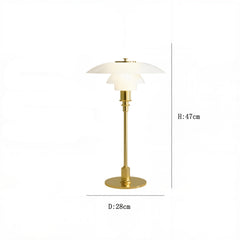 Tischlampe aus getöntem Glas