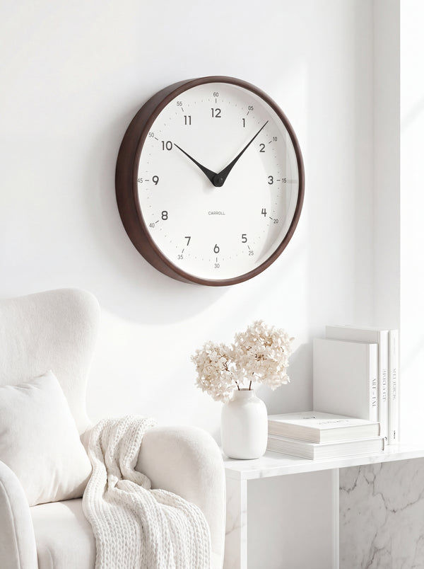 Round Wood-Effect Wall Clock Arlo
